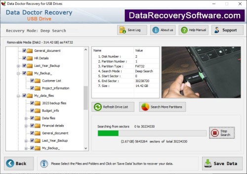 Enhanced USB Data Recovery Software by DDR DataRecoverySoftware.com